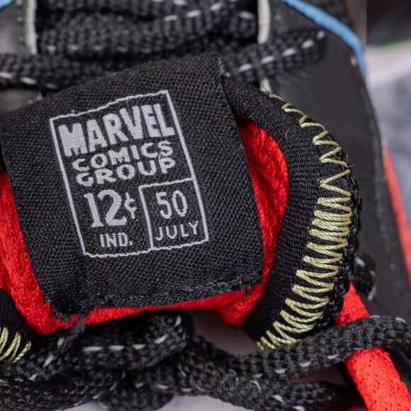 Marvel X Toms Men Arroyo Casual Comic Black Leather Mesh Sneakers size 9 main image 5